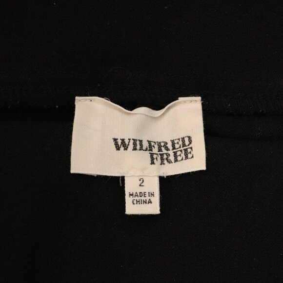 Wilfred Free Women's Black Sz 2 Straight Leg Casual Side Zip High Rise Pants - Picture 10 of 11